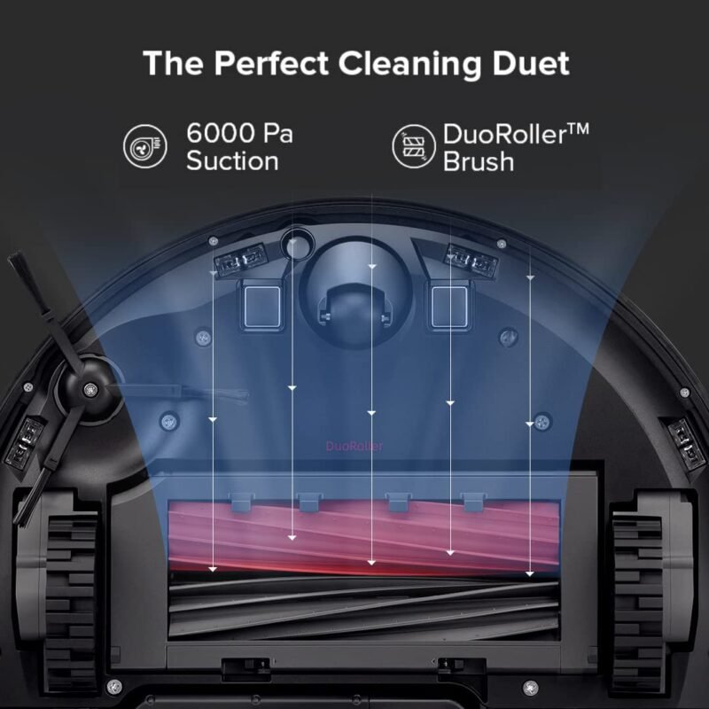 Roborock S8+ Robot Vacuum and Mop Combo, 6000Pa Suction, Sonic Mopping, Auto Mop Lift, Self-Empty Dock, 3D Obstacle Avoidance, Smart App Control, 60-Day Dust Bin, White - Image 8