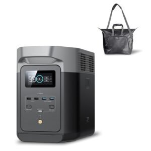 EF ECOFLOW DELTA 2 Portable Power Station – 1 024 Wh LiFePO₄ Solar Generator | 1 800 W AC & 100 W USB-C for Home Backup, Camping & RV