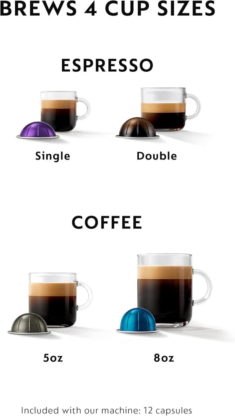 Nespresso VertuoPlus Coffee & Espresso Maker by De'Longhi – Grey | 4 Brew Sizes, 1.18L Removable Tank, Centrifusion Technology - Image 48