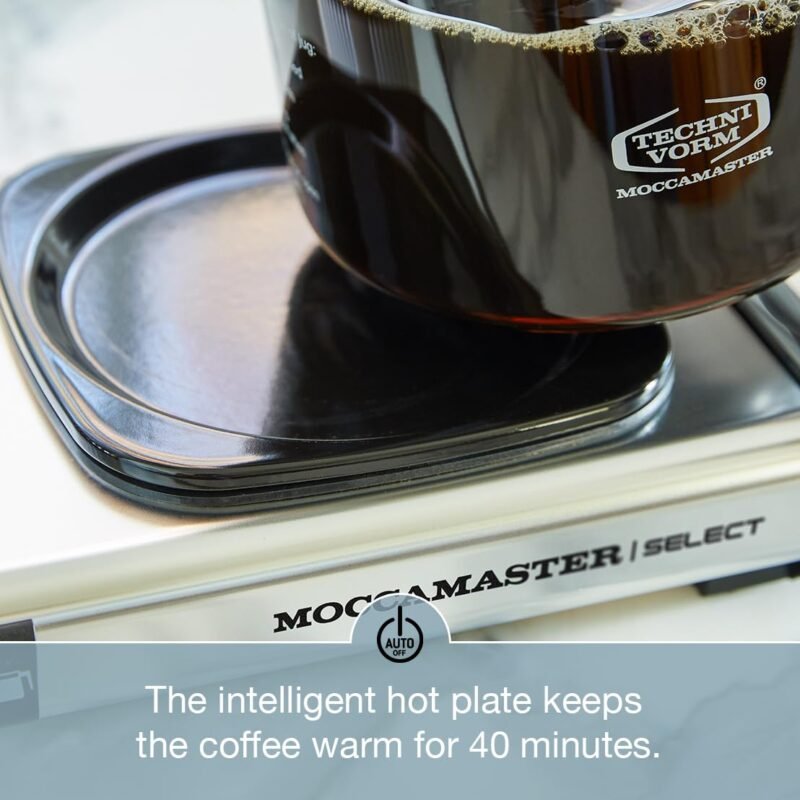 Moccamaster KBG Select Drip Coffee Maker – 1.25 L, Quantity Selector, UK Plug, Off-White - Image 75