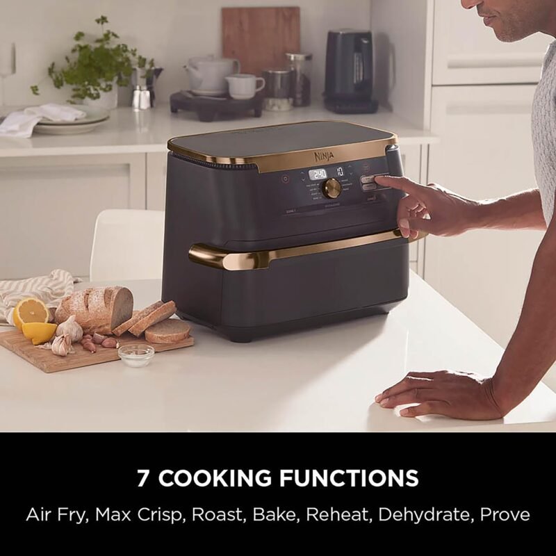 Ninja AF300UK Dual Zone Air Fryer - 7.6L, 2 Drawers, 6-in-1 Cooking, Energy Efficient, Oil-Free, Non-Stick, Dishwasher Safe, Black/Silver - Image 65