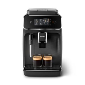 Philips 2200 Series EP2220/10 – Fully Automatic Espresso Machine with Pannarello Frother, Ceramic Grinder & AquaClean Filter (Matte Black)
