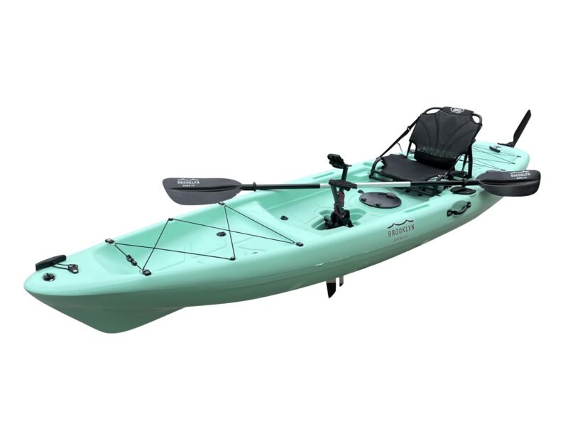 BKC Brooklyn 12.0 Single Pedal 12′ Sit-On-Top Fishing Kayak – High-Speed Pedal Drive, Stable HDPE Hull - Image 2