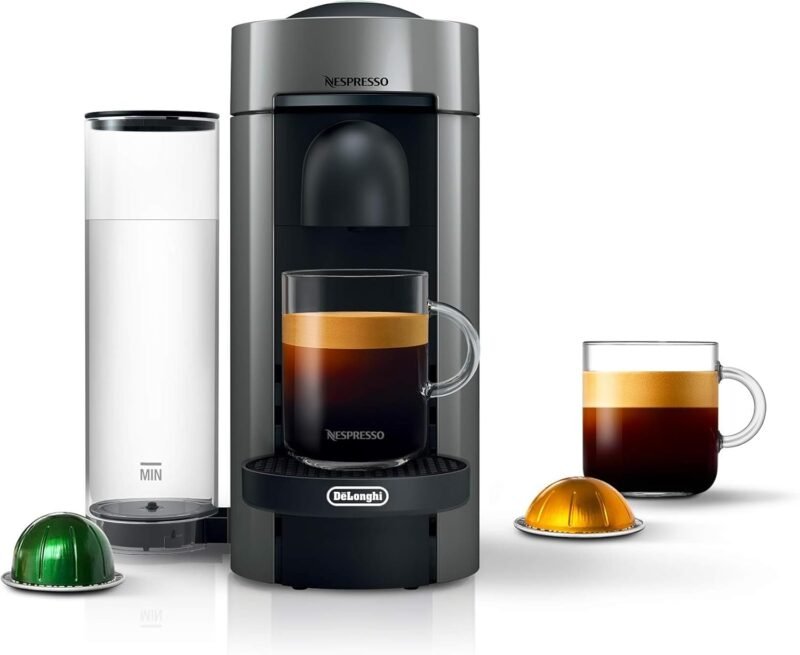 Nespresso VertuoPlus Coffee & Espresso Maker by De'Longhi – Grey | 4 Brew Sizes, 1.18L Removable Tank, Centrifusion Technology - Image 6