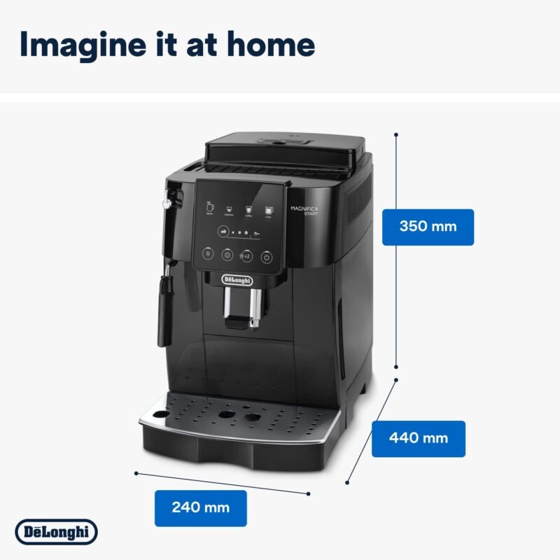 De’Longhi Magnifica ECAM222.20.B – Automatic Bean-to-Cup Espresso Machine with 4 One-Touch Recipes & Milk Nozzle, 1450 W (Black) - Image 14