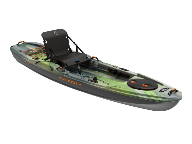 Pelican Catch Classic 120 Angler Fishing Kayak – Polyethylene Sit-On-Top with Gear Rails & Storage