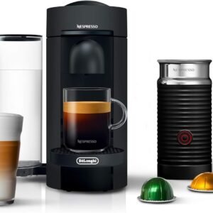 Nespresso VertuoPlus Coffee & Espresso Maker by De'Longhi – Grey | 4 Brew Sizes, 1.18L Removable Tank, Centrifusion Technology