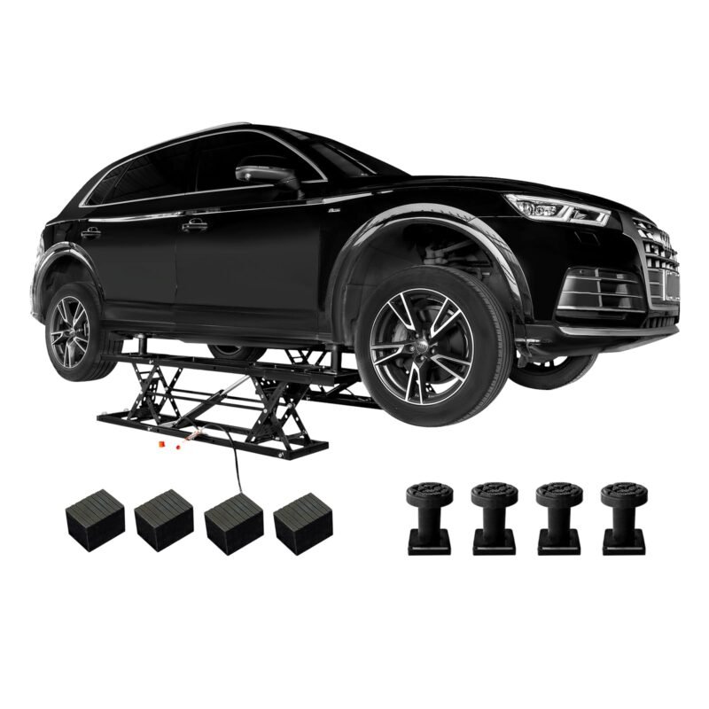 Albott 7000 lb (3200 kg) Portable Car Lift – Heavy-Duty Scissor Jack for Home Garage & Shop, 28″ / 71 cm Max Lift Height – Universal Fit, Steel Frame, Wheeled, Foldable - Image 2