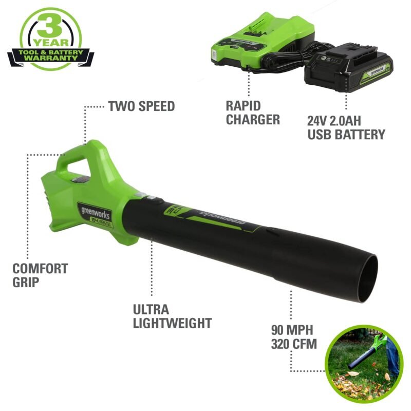 Greenworks 48V Brushless Cordless Push Lawn Mower – 17″ (43 cm) Deck, Dual 4.0 Ah Batteries & Rapid Charger, 45 Min Runtime - Image 83