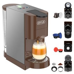 KOTLIE AC-513HF 5-in-1 19-Bar Multi-Capsule Espresso Machine – Compatible with Nespresso Original, Dolce Gusto, Lavazza Mio, L’OR, Ground & ESE Pods