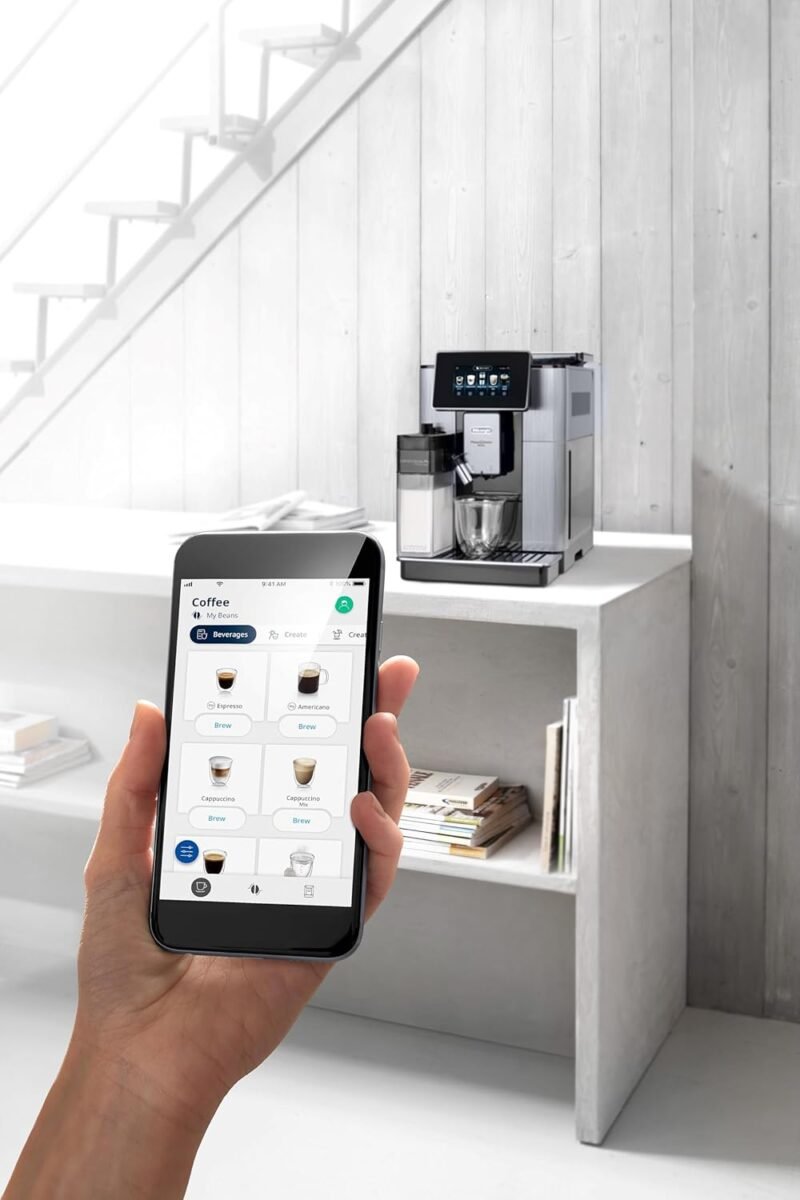 De’Longhi Primadonna Soul ECAM610.75.mb – Fully Automatic Bean-to-Cup Espresso & Cappuccino Maker with Bean Adapt Tech, 4.3″ TFT, 2.2 L Tank (Black/Silver) - Image 5
