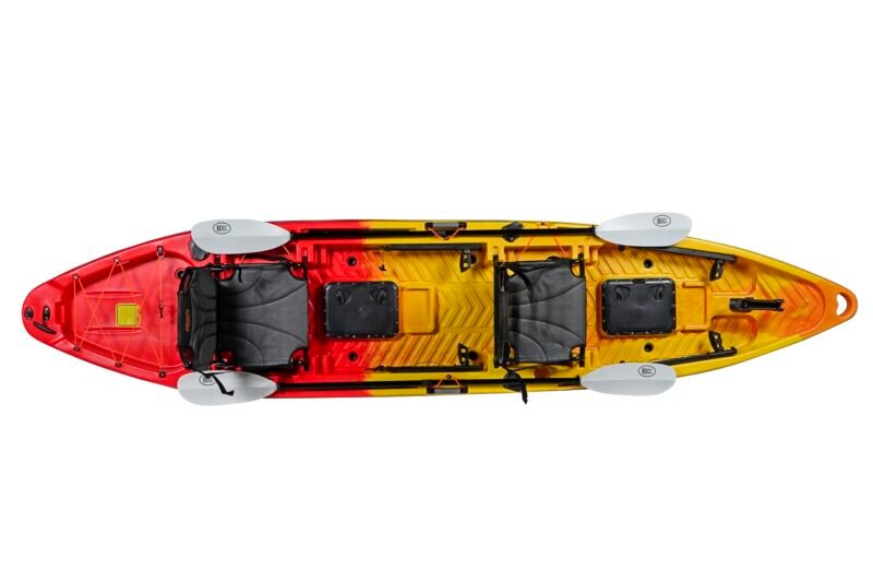 BKC Brooklyn 13.0 Pro Tandem 12′ 8″ Sit-On-Top Fishing Kayak – 2-3 Person HDPE Tandem Kayak with Dual Adjustable Seats & Rod Holders - Image 17