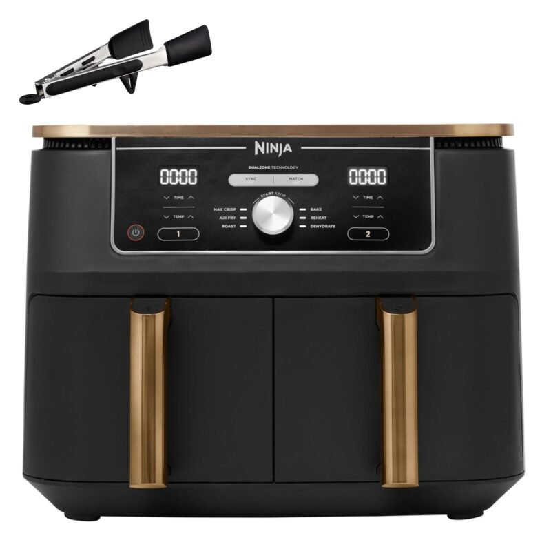 Ninja AF300UK Dual Zone Air Fryer - 7.6L, 2 Drawers, 6-in-1 Cooking, Energy Efficient, Oil-Free, Non-Stick, Dishwasher Safe, Black/Silver - Image 2