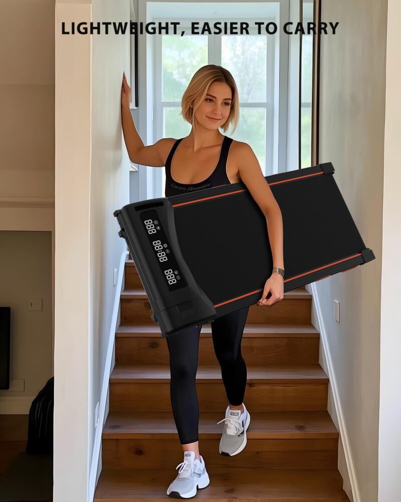 EVKRUN Under-Desk Walking Pad Treadmill – 0.6–12.5 km/h, 12 % Manual Incline, 300 lb (136 kg) Capacity, Large LED Screen, App & Remote Control (Foldable) - Image 12