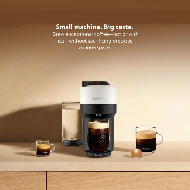 Nespresso Vertuo Pop+ Coffee & Espresso Maker by Breville – Coconut White | 5 Brew Sizes, 0.74L Removable Tank, Compact & Sustainable Design - Image 37