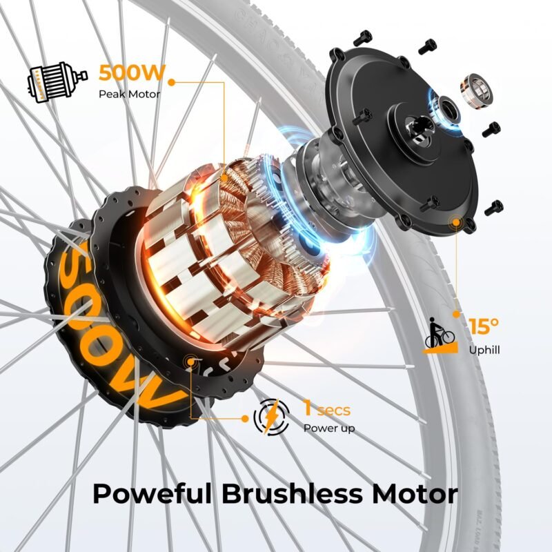 Jasion EB5 26″ / 66 cm Electric Bike – 350 W Motor, Removable 36 V Battery, 40 mi / 64 km Range - Image 30