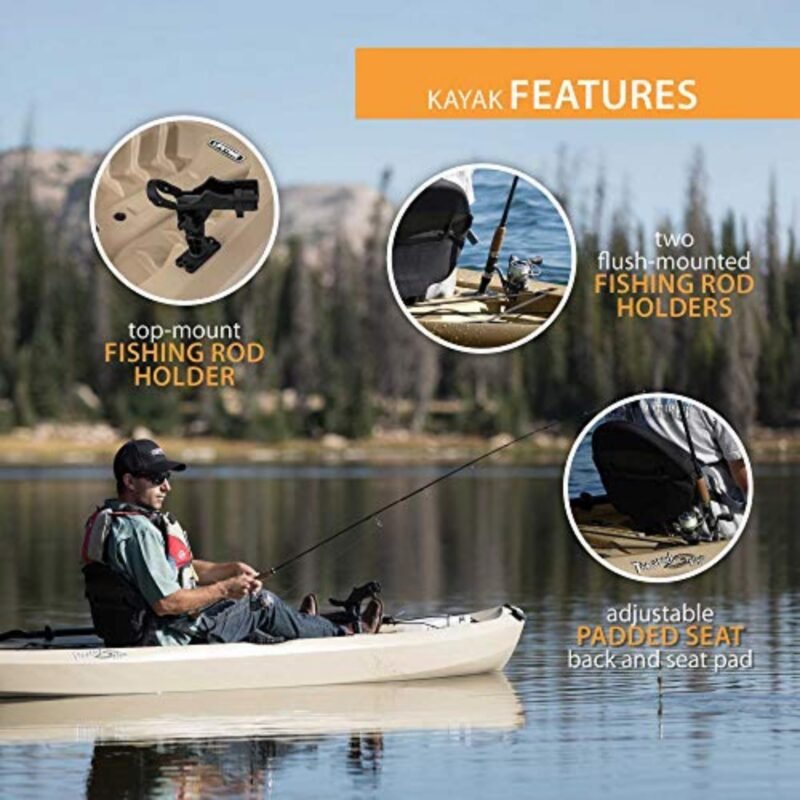 Lifetime Tamarack Angler 100 10′ Sit-On-Top Fishing Kayak – Stable HDPE Hull, Adjustable Seat & Rod Holders - Image 24