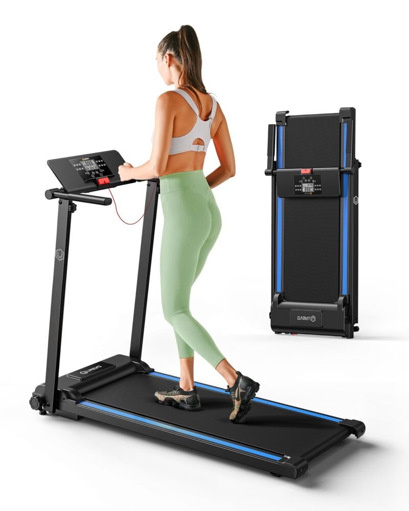 UREVO Under-Desk Walking Pad Treadmill – 0.6–6.2 MPH (1–10 km/h), 100 kg Capacity, Remote Control & LED Display, Foldable Compact Design - Image 2