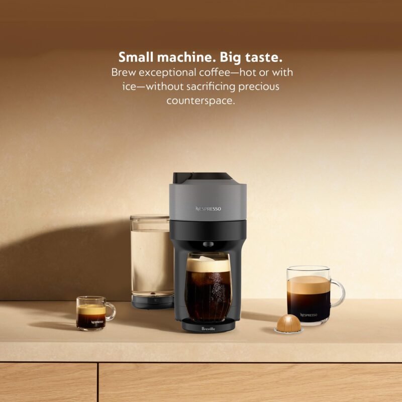Nespresso Vertuo Pop+ Coffee & Espresso Maker by Breville – Coconut White | 5 Brew Sizes, 0.74L Removable Tank, Compact & Sustainable Design - Image 9