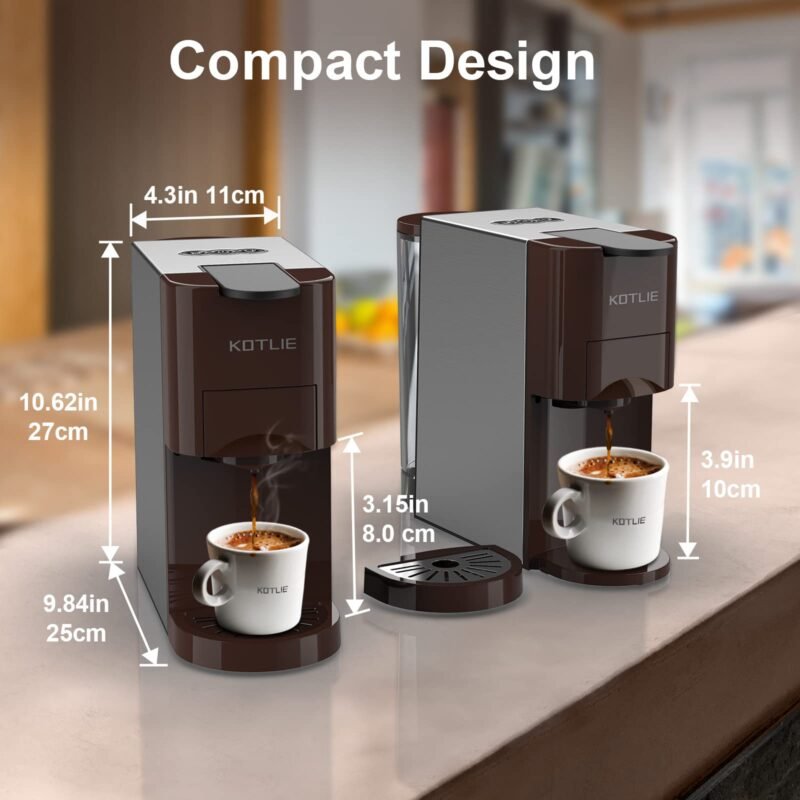 KOTLIE AC-513HF 5-in-1 19-Bar Multi-Capsule Espresso Machine – Compatible with Nespresso Original, Dolce Gusto, Lavazza Mio, L’OR, Ground & ESE Pods - Image 33