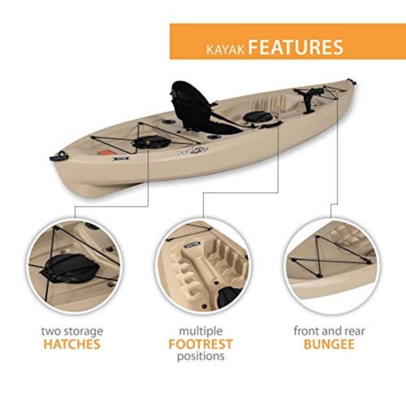 Lifetime Tamarack Angler 100 10′ Sit-On-Top Fishing Kayak – Stable HDPE Hull, Adjustable Seat & Rod Holders - Image 9