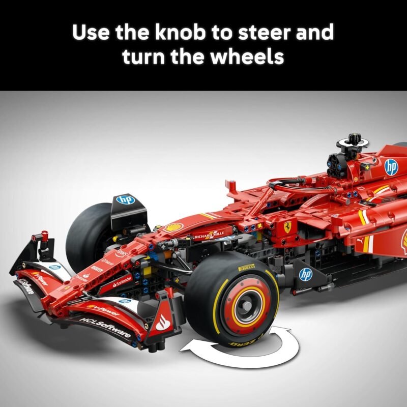 LEGO Technic Ferrari SF-24 F1 Car Model Kit 42207 – 1:8 Scale Buildable Set for Adults with V6 Engine, Gearbox & Adjustable Spoiler – Collectible F1 Display Gift for Racing Fans – 1,362 Pieces - Image 5