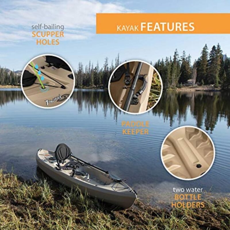 Lifetime Tamarack Angler 100 10′ Sit-On-Top Fishing Kayak – Stable HDPE Hull, Adjustable Seat & Rod Holders - Image 10