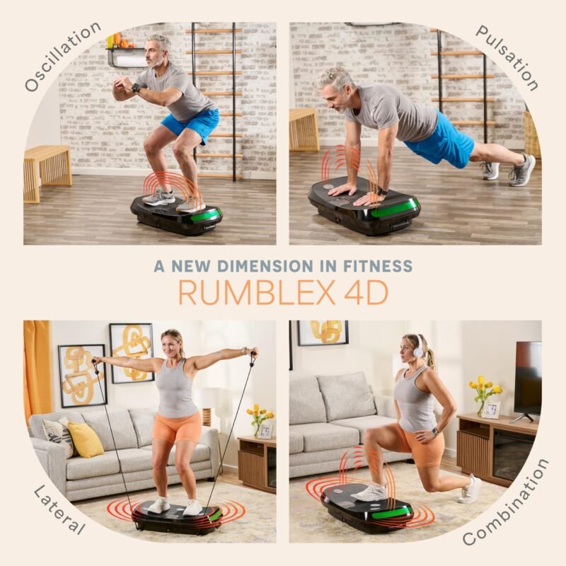 LifePro Rumblex 4D Vibration Plate – 150 kg Capacity, 4D Oscillation, Linear & Pulsation Modes for Weight Loss & Recovery - Image 5