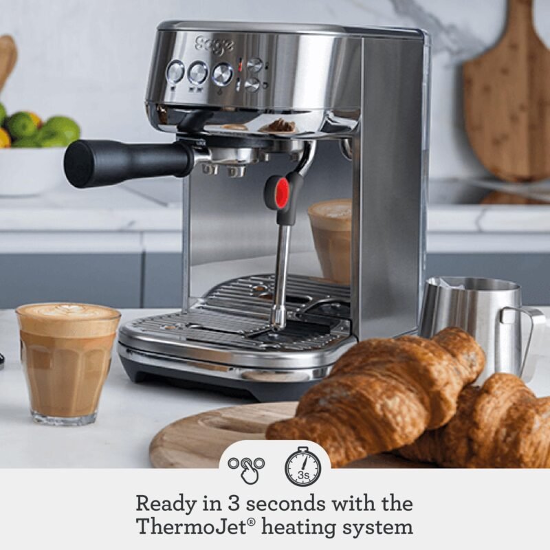 Sage Bambino Plus – Compact ThermoJet Espresso Machine with Auto Milk Frother, Black Truffle - Image 15