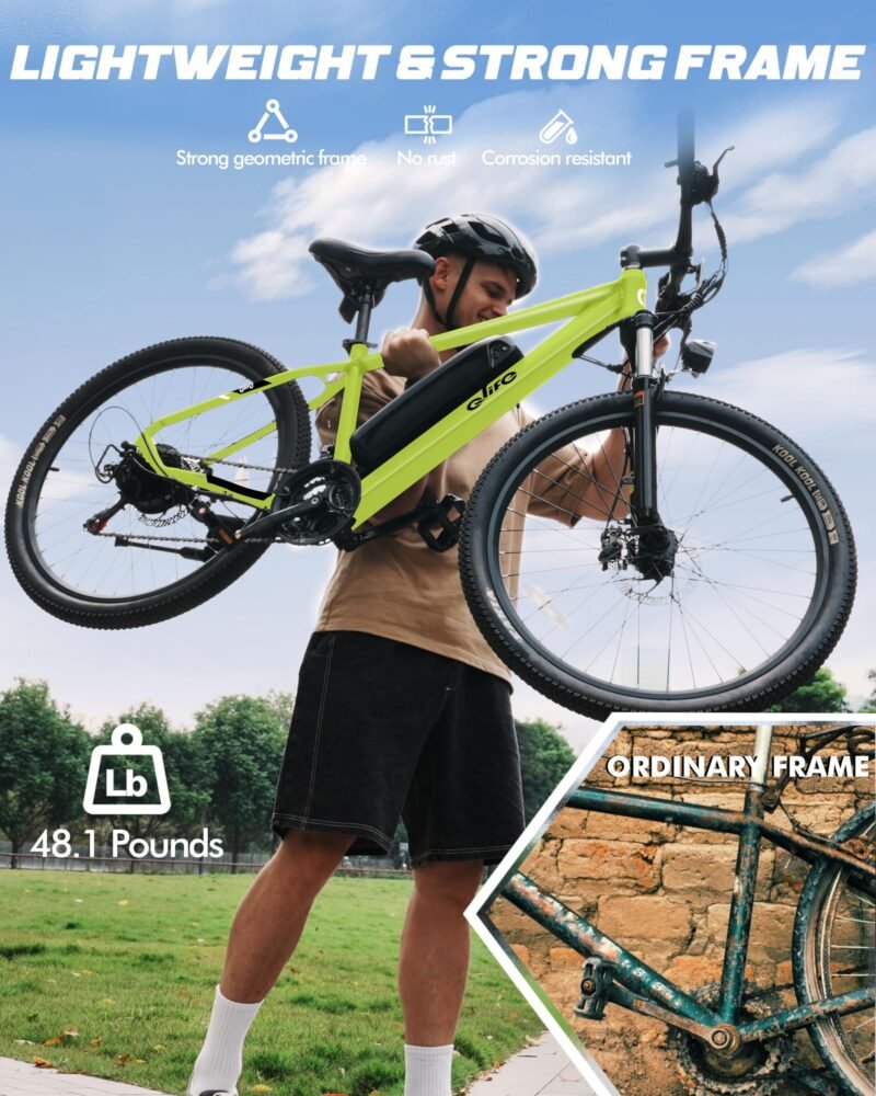 Racer Electric Bike for Adults - 21-Speed Mountain Lightweight Ebike with Peak 750W 22MPH Brushless Motor, 375Wh Removable Battery, 26X2.1 Tire Step Over E-MTB, Up to 40 Miles - Image 66