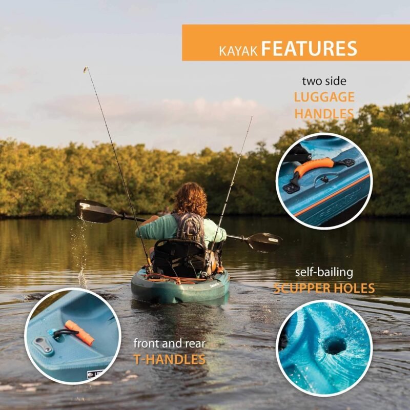 Lifetime Tamarack Pro 103 Sit-On-Top Fishing Kayak – 10 ft 3 in, Lightning Fusion, 300 lb Capacity - Image 6
