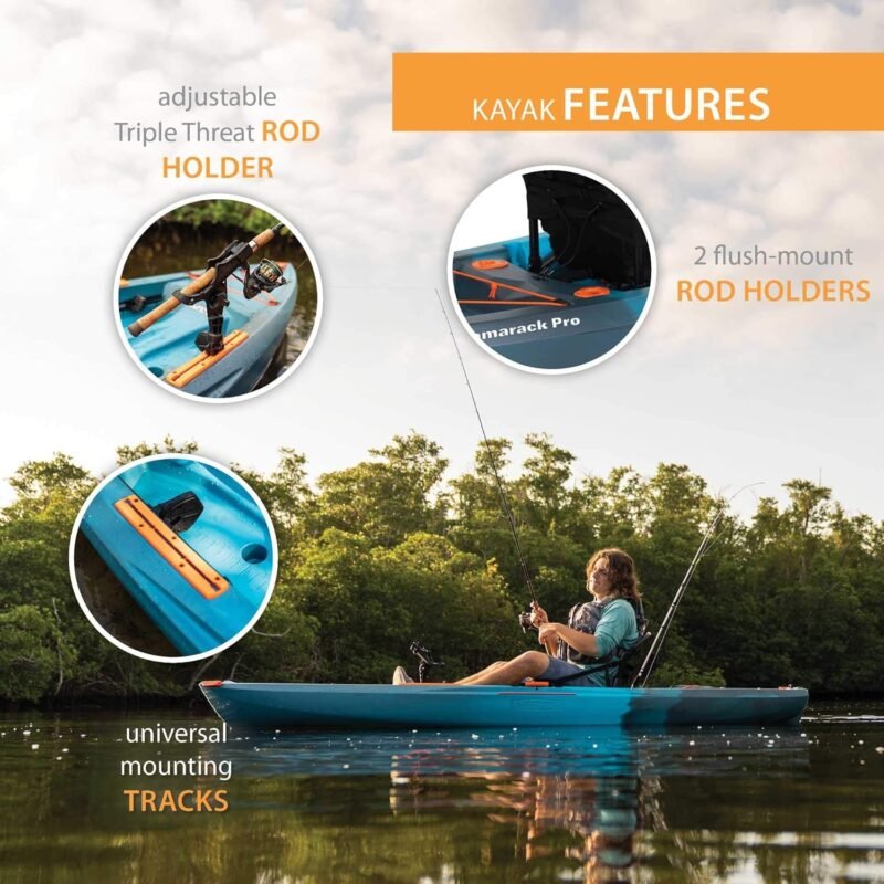 Lifetime Tamarack Pro 103 Sit-On-Top Fishing Kayak – 10 ft 3 in, Lightning Fusion, 300 lb Capacity - Image 7