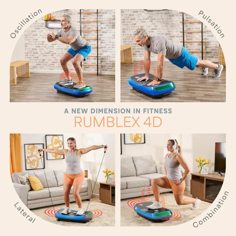 LifePro Rumblex 4D Vibration Plate – 150 kg Capacity, 4D Oscillation, Linear & Pulsation Modes for Weight Loss & Recovery - Image 10
