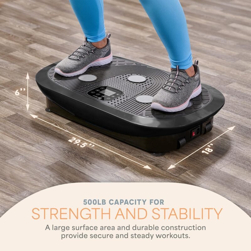 LifePro 4D Vibration Plate Machine – 150 kg Capacity, Silent Triple-Motor 4D Motion for Circulation, Lymphatic Drainage & Body Toning - Image 16