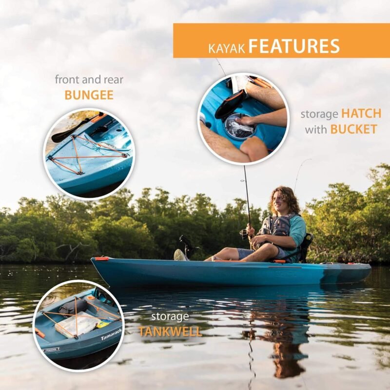 Lifetime Tamarack Pro 103 Sit-On-Top Fishing Kayak – 10 ft 3 in, Lightning Fusion, 300 lb Capacity - Image 5