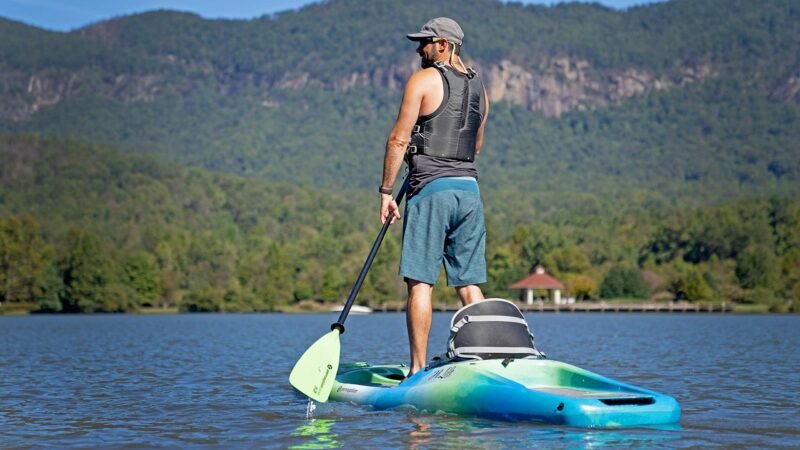 Perception Hi Life 11 Sit-On-Top Hybrid SUP Kayak – Elevated Seat, Built-In Cooler & Gear Tracks (Mystic) - Image 14