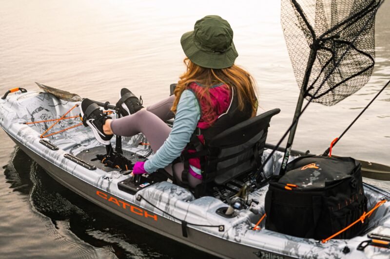 Pelican Catch 130 HDII Premium Angler Sit-On-Top Fishing Kayak – HyDryve II Pedal Drive & ErgoCast G2 Seat (Sandstone) - Image 12
