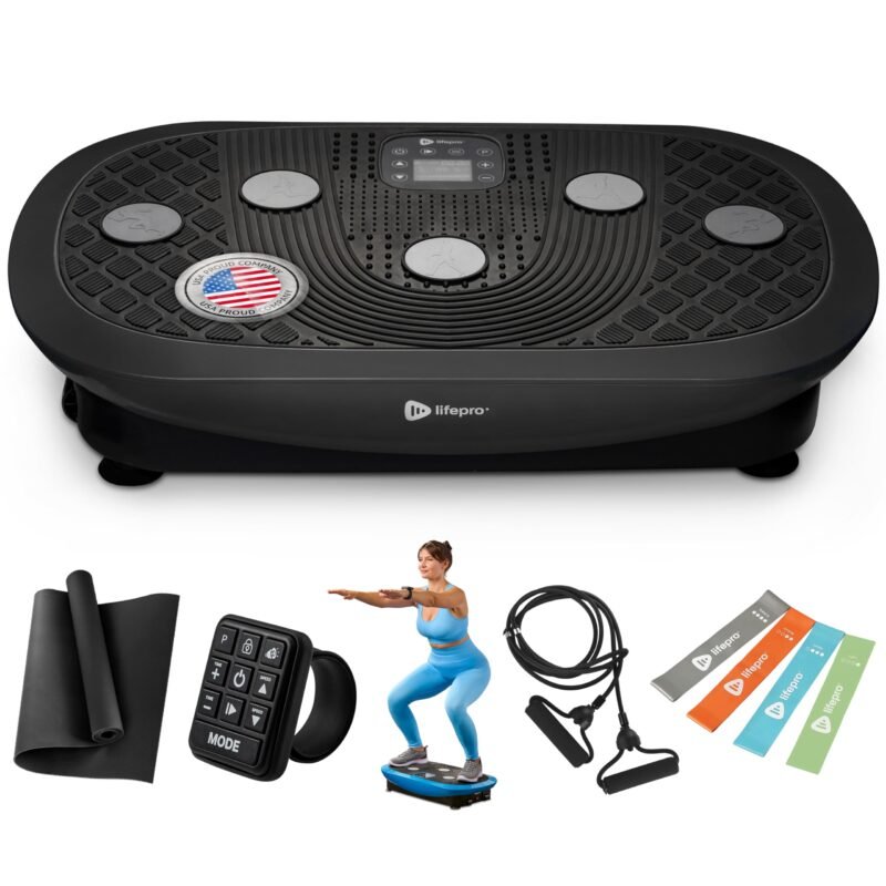 LifePro 4D Vibration Plate Machine – 150 kg Capacity, Silent Triple-Motor 4D Motion for Circulation, Lymphatic Drainage & Body Toning - Image 2
