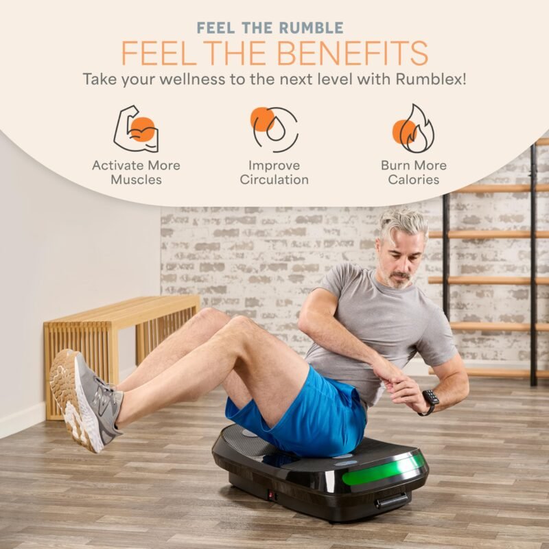 LifePro Rumblex 4D Vibration Plate – 150 kg Capacity, 4D Oscillation, Linear & Pulsation Modes for Weight Loss & Recovery - Image 4