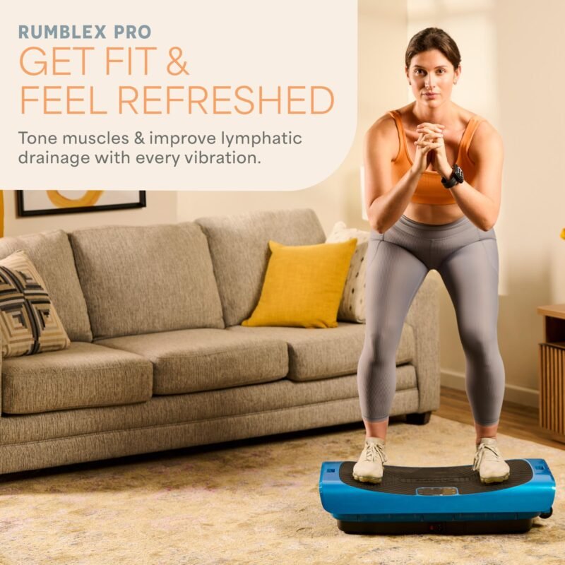 LifePro 4D Vibration Plate Machine – 150 kg Capacity, Silent Triple-Motor 4D Motion for Circulation, Lymphatic Drainage & Body Toning - Image 5