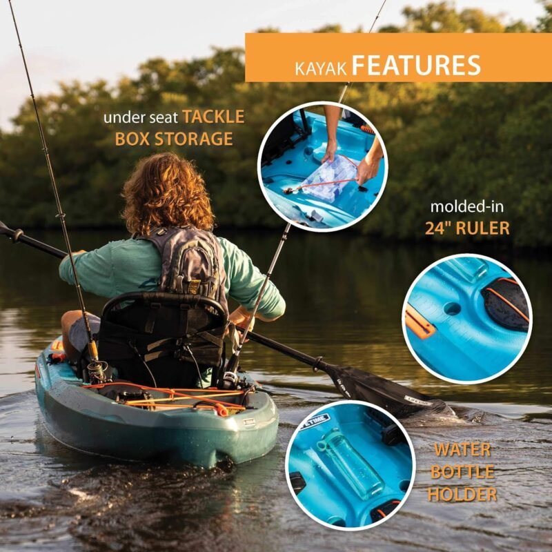 Lifetime Tamarack Pro 103 Sit-On-Top Fishing Kayak – 10 ft 3 in, Lightning Fusion, 300 lb Capacity - Image 8