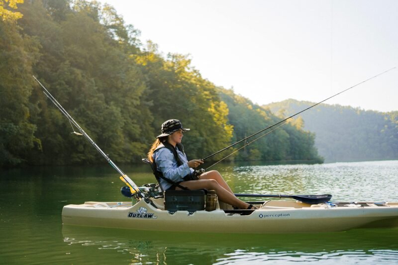 Perception Outlaw 11.5 Sit-On-Top Fishing Kayak – Fold-Away Frame Seat, 4 Rod Holders & Integrated Tackle Trays (11′ 6″, Moss Camo) - Image 11