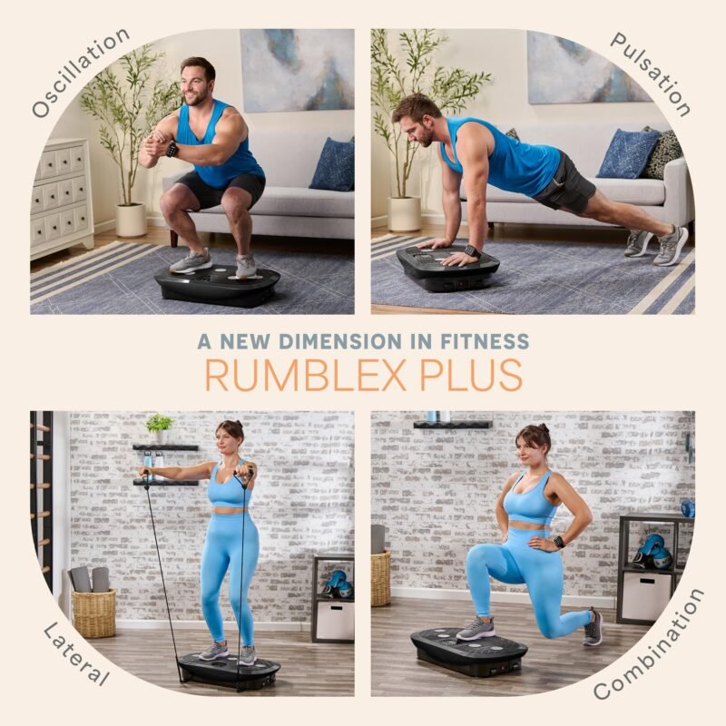 LifePro 4D Vibration Plate Machine – 150 kg Capacity, Silent Triple-Motor 4D Motion for Circulation, Lymphatic Drainage & Body Toning - Image 14