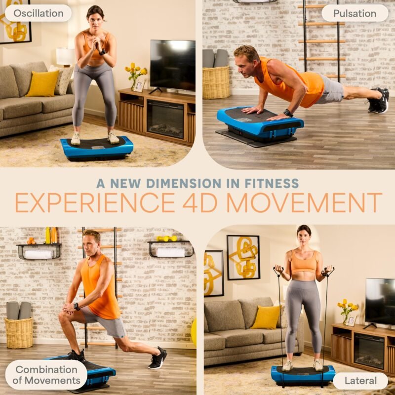 LifePro 4D Vibration Plate Machine – 150 kg Capacity, Silent Triple-Motor 4D Motion for Circulation, Lymphatic Drainage & Body Toning - Image 7