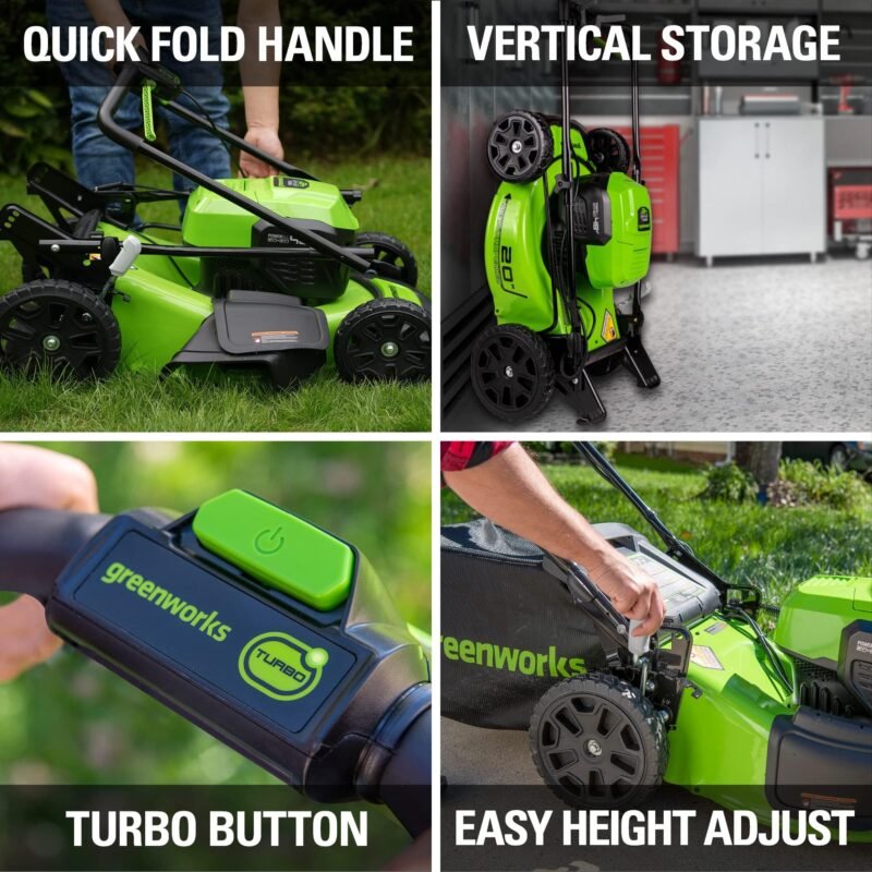 Greenworks 48V Brushless Cordless Push Lawn Mower – 17″ (43 cm) Deck, Dual 4.0 Ah Batteries & Rapid Charger, 45 Min Runtime - Image 54