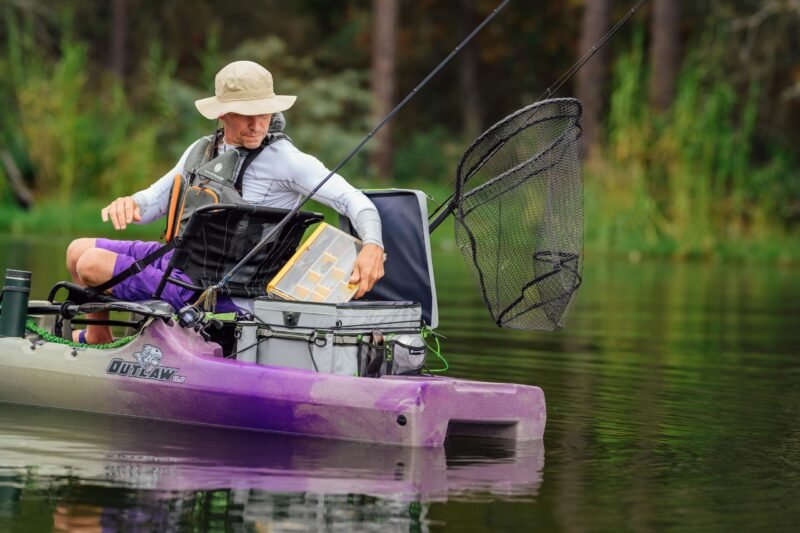 Perception Outlaw 11.5 Sit-On-Top Fishing Kayak – Fold-Away Frame Seat, 4 Rod Holders & Integrated Tackle Trays (11′ 6″, Moss Camo) - Image 7