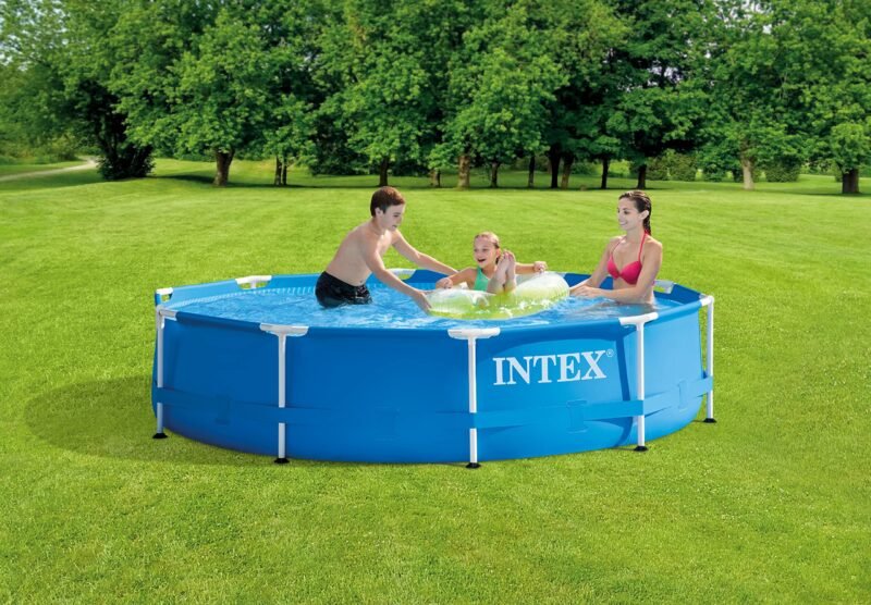 Intex 28211EH Metal Frame Pool Set – 12ft (3.66m) x 30in (76cm) Round Above Ground Swimming Pool with 530 GPH Pump – 1,718 Gallon (6,504L) Capacity – 3-Ply Puncture-Resistant PVC – Rust-Resistant Frame - Image 20