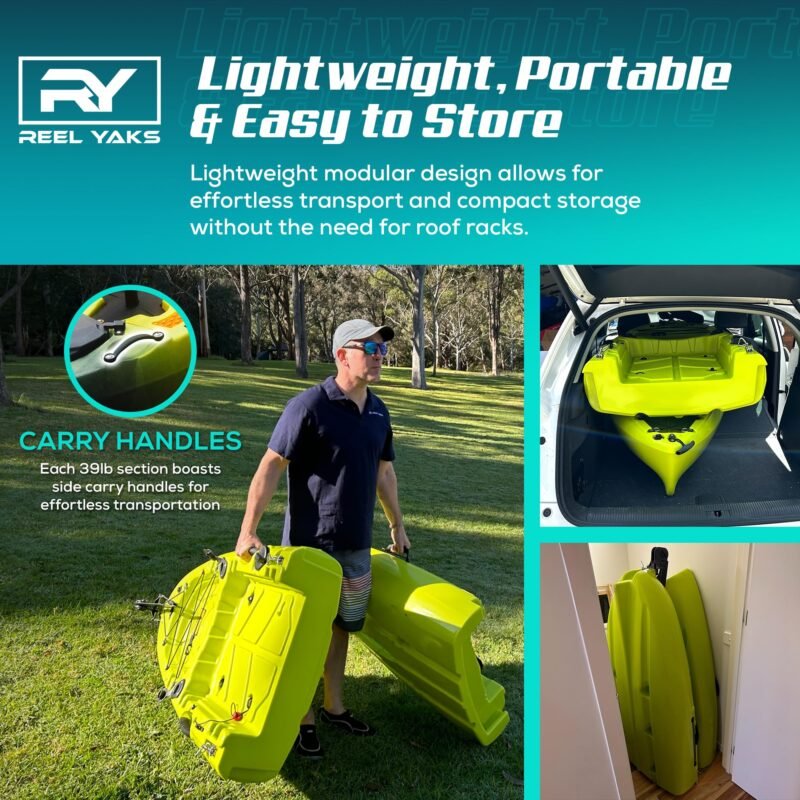 Rocket Modular Fishing Kayak – 9.8 ft Sit-On-Top, Fin & Propeller Drive, 495 lb Capacity, Lightweight & Portable - Image 11