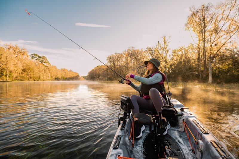 Pelican Catch 130 HDII Premium Angler Sit-On-Top Fishing Kayak – HyDryve II Pedal Drive & ErgoCast G2 Seat (Sandstone) - Image 13